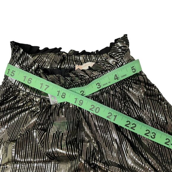 Altar'd State Black Gold Metallic Sleeveless Slinky Ruffle High Neck (XL) -NEW‎ - Picture 12 of 13